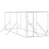 vidaXL Padoc de exterior pentru c&acirc;ini argintiu 2x6x2 m oțel galvanizat