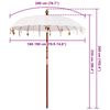 vidaXL Parasol Balinez Crem 185 x 185 x 260 cm