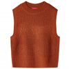 vidaXL Vestă pulover pentru copii tricotată, coniac, 140