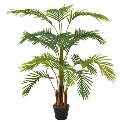 vidaXL Plantă artificială palmier cu ghiveci, verde, 120 cm