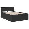 vidaXL Cadru de pat cu headboard Negru 140 x 200 cm Lemn compozit