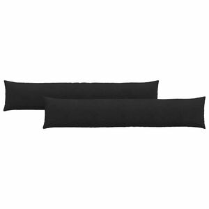 vidaXL Perne pentru canapea 2 pcs Negru 200 x 40 cm țesătură