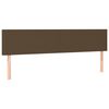 vidaXL Tăblie de pat cu LED, maro închis, 200x5x78/88 cm, textil