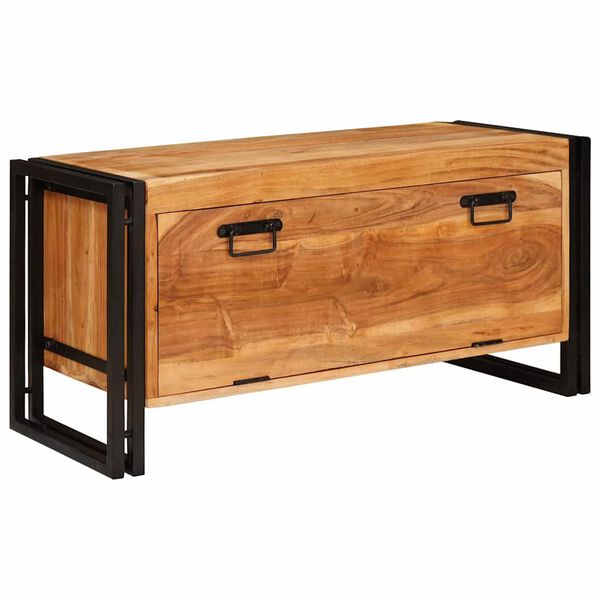 vidaXL Dulap pentru pantofi Maro 90 x 38 x 45 cm Lemn Solid de Acacia