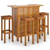 vidaXL Set mobilier de bar de grădină, 5 piese, lemn masiv de acacia