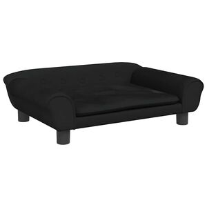 vidaXL Canapea pentru copii, negru, 70x45x26 cm, catifea