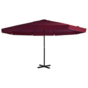 vidaXL Umbrelă de soare de exterior st&acirc;lp aluminiu roșu bordo 500 cm