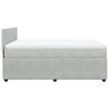 vidaXL Pat box spring cu saltea, gri deschis, 140x200 cm, catifea