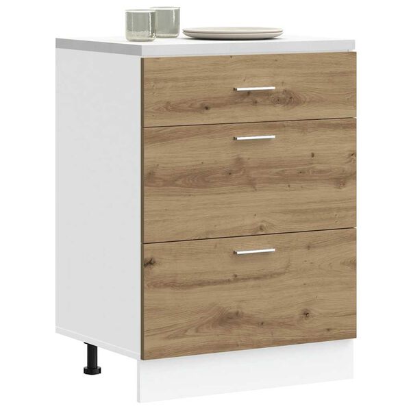 vidaXL Dulap de bază de bucătărie “Lyon” Artisan Stejar din