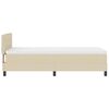 vidaXL Pat cu arcuri cu saltea cu headboard Crem 90 x 200 cm țesătură