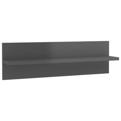 vidaXL Rafturi de perete, 2 buc., gri extralucios, 60x11,5x18 cm, PAL
