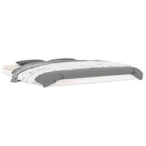 vidaXL Cadru de pat Super King, alb, 180x200 cm, lemn masiv de pin