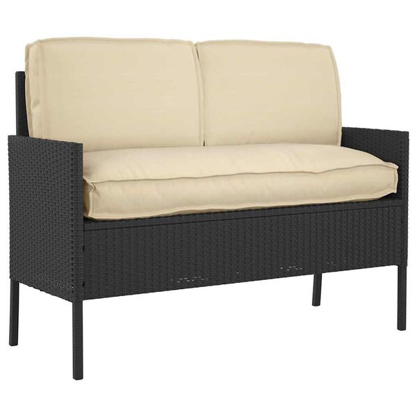 vidaXL Set de perne pentru palet cu pernă 3 pcs Bej 120 x 60 x 12 cm