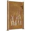 vidaXL Poartă de grădină 100x150 cm, oțel corten, design cu iarbă