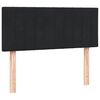 vidaXL Pat cu arcuri cu saltea și LED, negru, 120x220 cm, catifea