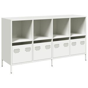 vidaXL Dulap, alb, 135x39x73,5 cm, oțel laminat la rece