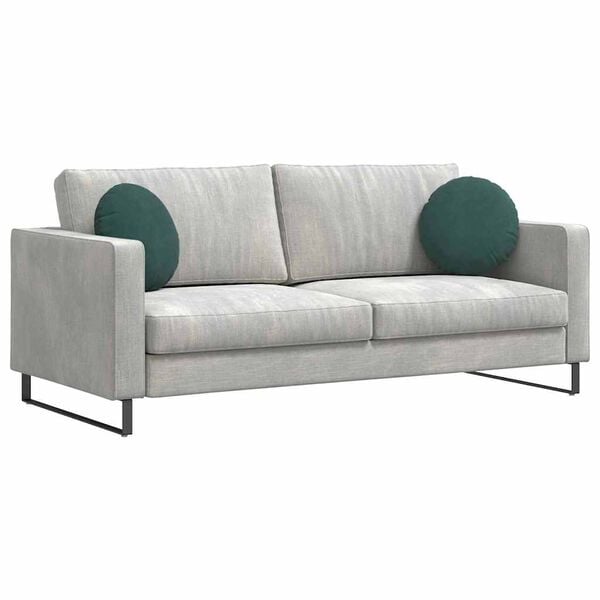 vidaXL Perne de Șezut 2 pcs Verde &icirc;nchis &Oslash; 40 x 13 cm Catifea