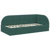vidaXL Cadru de pat colțar cu headboard Verde &icirc;nchis 100 cm x 200 cm