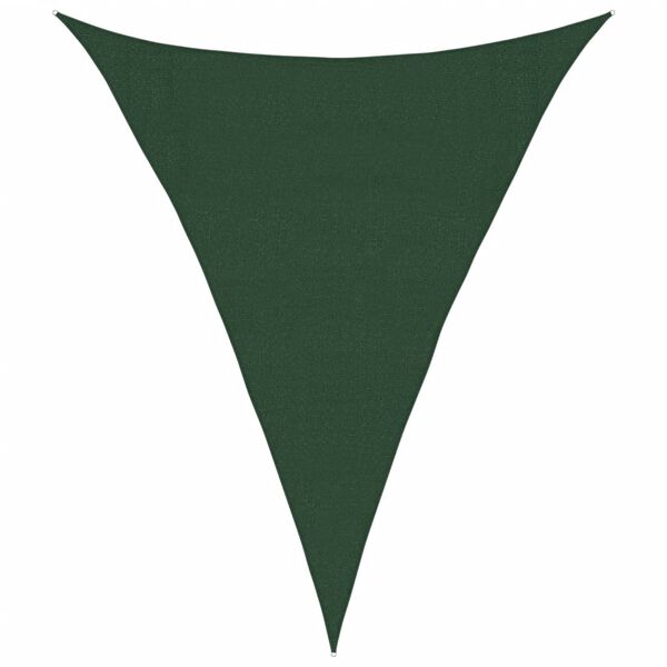vidaXL Pânză parasolar, verde închis, 3x4x4 m, HDPE, 160 g/m²