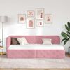 vidaXL Cadru de pat colțar cu headboard Roz 80 x 200 cm Catifea