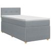 vidaXL Pat boxspring cu saltea Gri deschis 90 x 190 cm Țesătură