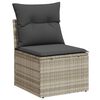 vidaXL Set de canapele pentru grădină 5 pcs Gri deschis Poli Rattan
