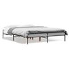 vidaXL Cadru de pat, gri sonoma, 140x190 cm, lemn prelucrat și metal