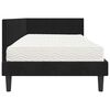 vidaXL Cadru de pat colțar cu saltea cu headboard 2 pcs Negru Catifea