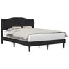 vidaXL Cadru de pat cu headboard Negru 140 x 200 cm Piele artificială