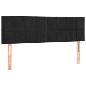 vidaXL Tăblii de pat, negru, 144x5x78/88 cm, catifea