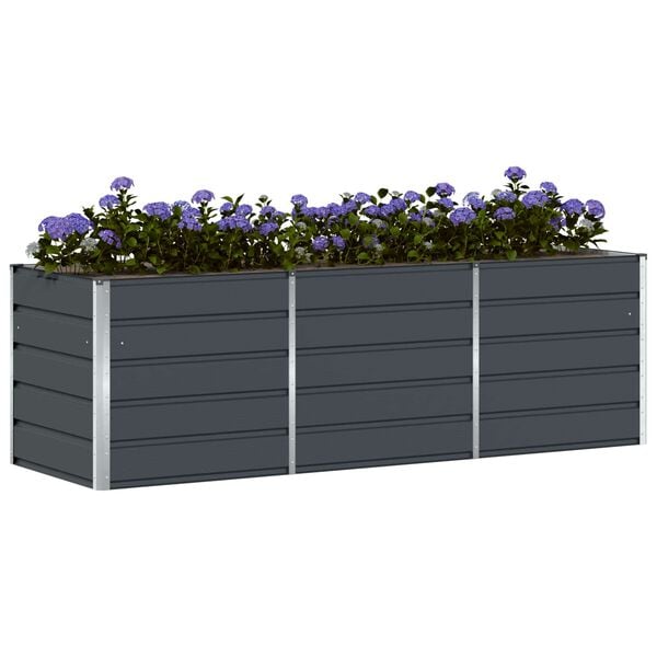 vidaXL Jardinieră Antracit 240 x 80 x 75 cm Oțel