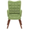 vidaXL Scaun de relaxare cu taburet, verde deschis, catifea