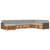 vidaXL Set de canapele de exterior 8 buc. Natural și gri deschis