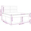 vidaXL Pat box spring cu saltea, albastru, 180x200 cm, catifea