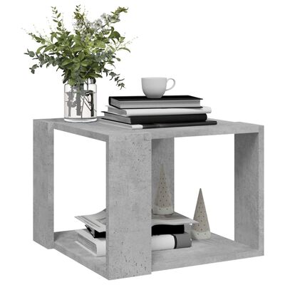 vidaXL Masă de cafea, gri beton, 40x40x30 cm, lemn compozit