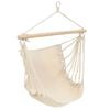vidaXL Scaun leagăn/hamac mare, alb crem, material textil