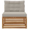 vidaXL Canapea centrală pentru exterior Lemn Solid de Acacia natural