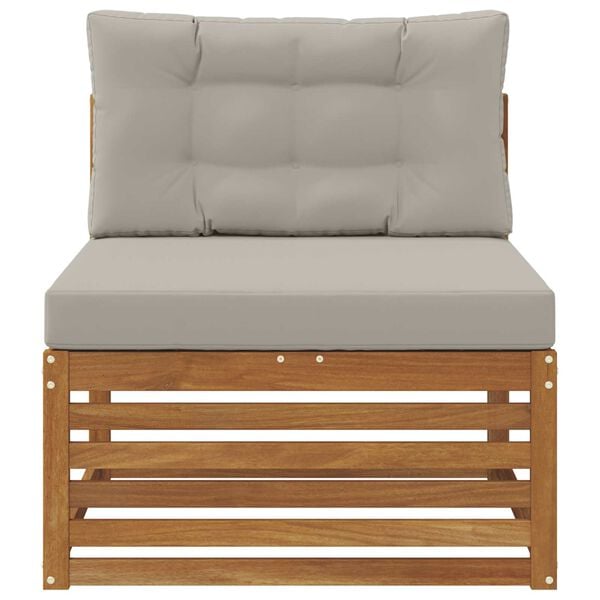 vidaXL Canapea centrală pentru exterior Lemn Solid de Acacia natural