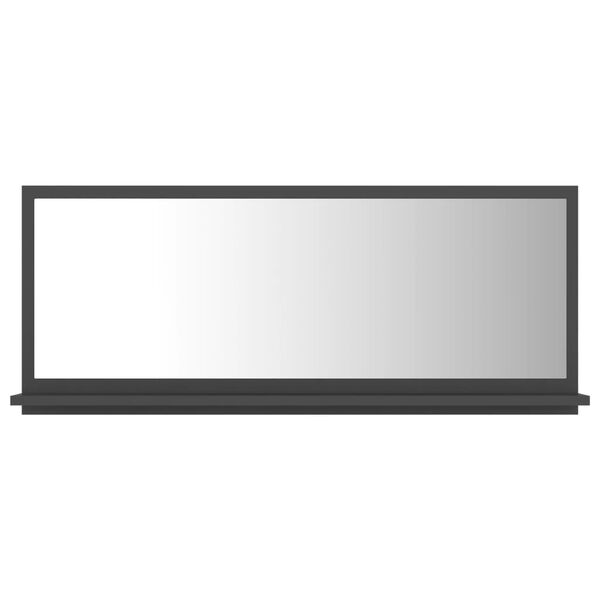 vidaXL Oglindă de baie, gri, 90x10,5x37 cm, PAL