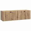 vidaXL Oglindă TV montată pe perete 98 x 31 x 30 cm Stejar Artizanal