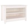 vidaXL Bancă pentru pantofi, alb, 70x38x45,5 cm, lemn masiv de pin