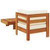 vidaXL Set mobilier grădină perne alb/crem, 2 piese, lemn masiv acacia