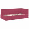 vidaXL Cadru de pat colțar cu headboard bordo 90 x 190 cm Catifea