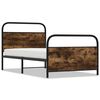 vidaXL Cadru de pat fără saltea 90x190cm Stejar fumuriu lemn prelucrat