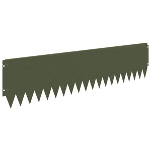 vidaXL Margine pentru gazon 10 pcs 103 x 25 cm Oțel Verde măsliniu