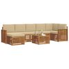 vidaXL Set canapea sectională cu pernă 8 pcs Natural și Bej
