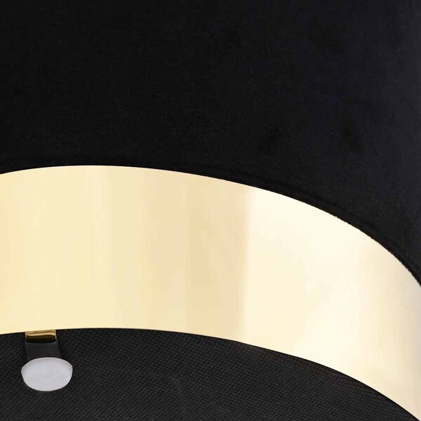 vidaXL Taburet, negru și auriu, catifea 28 x 36 cm