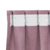 vidaXL Perdele opace 2 pcs Roz &icirc;nchis 140 x 140 cm Catifea