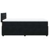 vidaXL Pat box spring cu saltea, negru, 90x200 cm, catifea