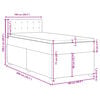 vidaXL Pat box spring cu saltea, albastru, 100x200 cm, textil